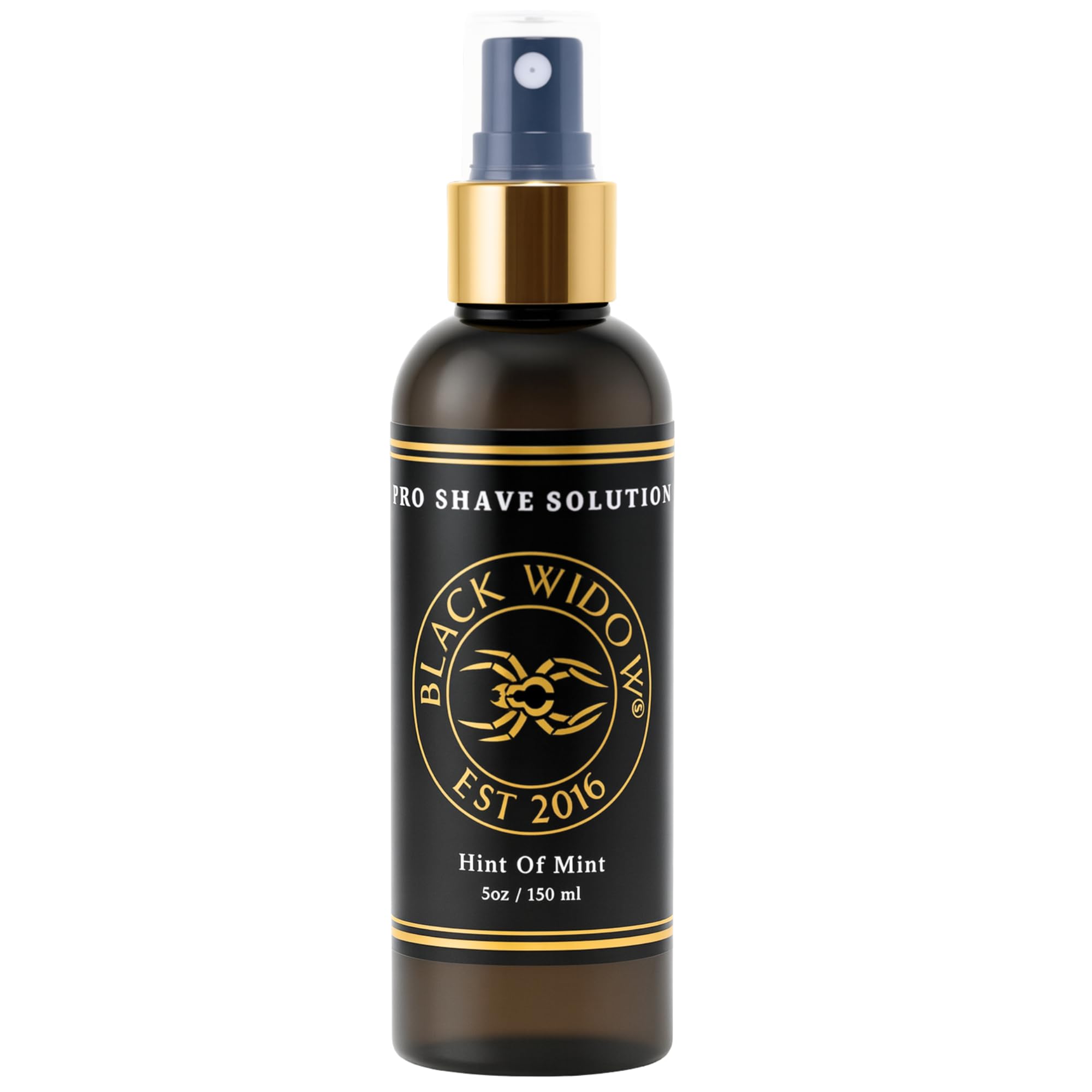 Black Widow Pro Shave Solution – No-Mess Shave Spray Lotion with Hint of Mint, Hydrating Slick Shaving Lotion for Men & Women, Reduces Razor Burn & Skin Irritation for Smooth, Comfortable Shaves