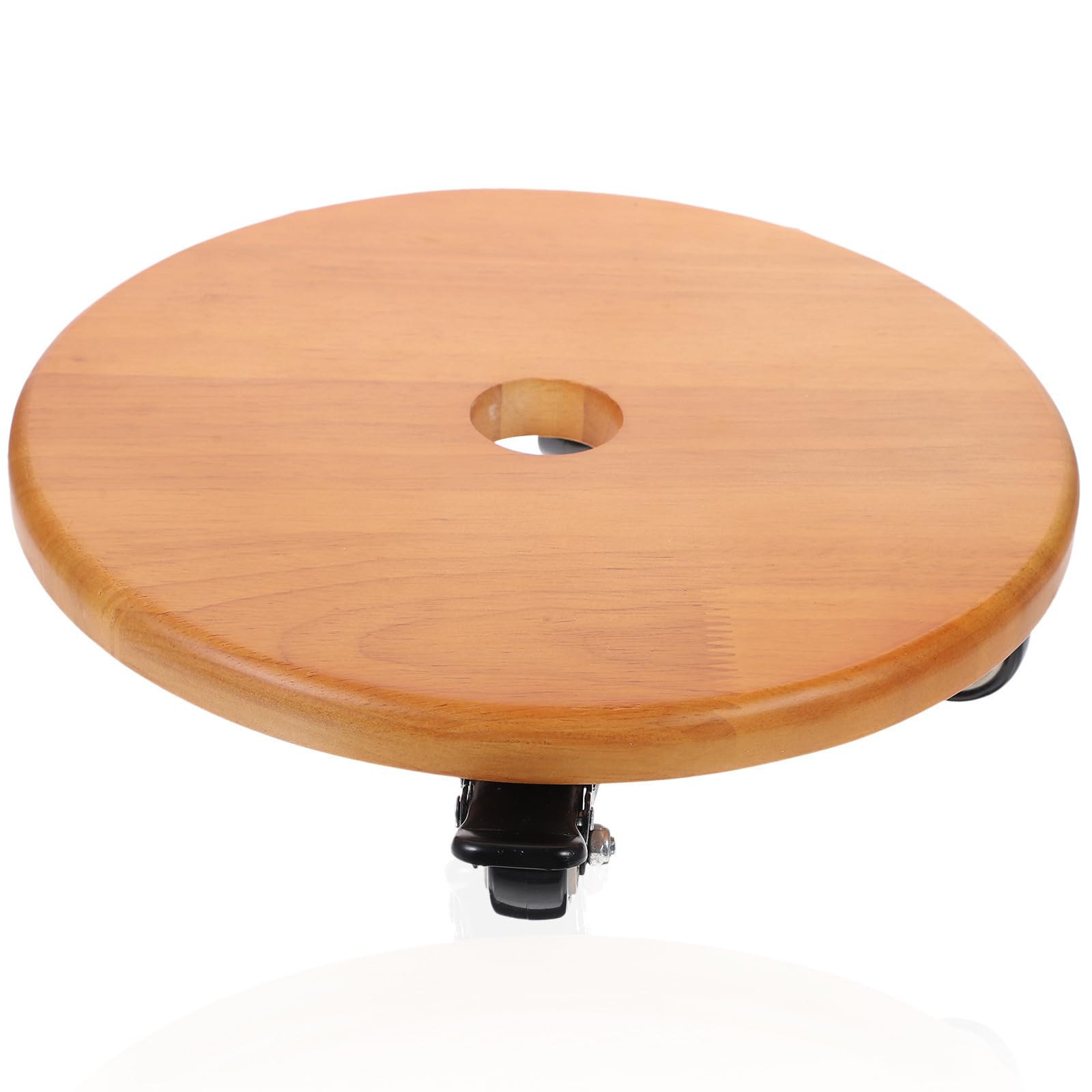 Déplaceur de pots de fleurs en bois massif Beavorty, support robuste au design élégant