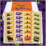Halloween Cookies 24 Pack Decorated | INDIVIDUALLY WRAPPED Bulk Party Favors Sugar Cookies | Gift Basket Pumpkin Ghosts Scary | Peanut & Nut Free | Class Treats
