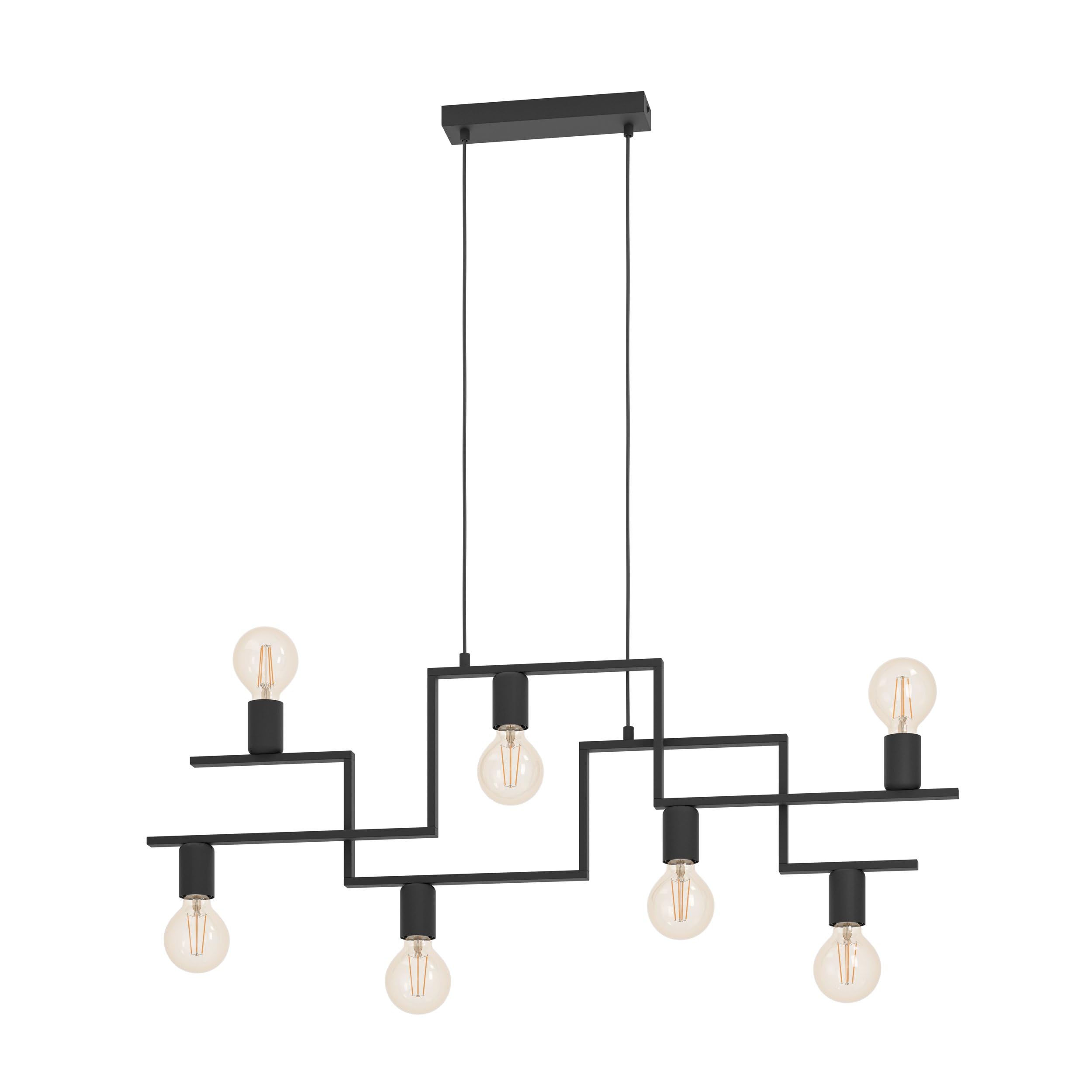 Eglo Black Fembard Seven Lamp Pendant