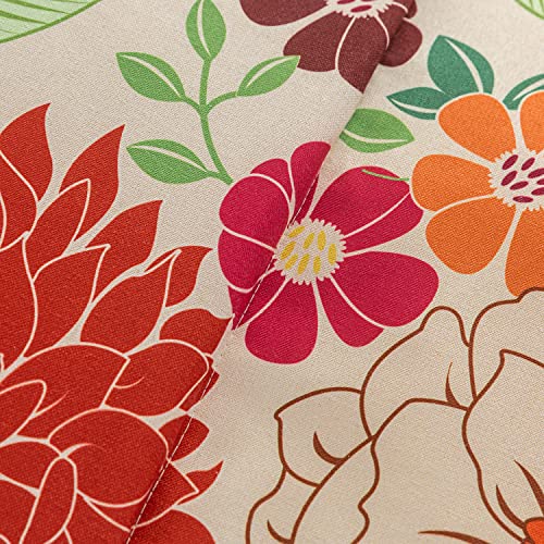 Makimoo Set Of 4 Outdoor Dining Chair Cushions, Comfort Patio Seating Cushions, 44 X21X4.5 Inch, Single Welt And Zipper, Blooming Fiesta #TOP5