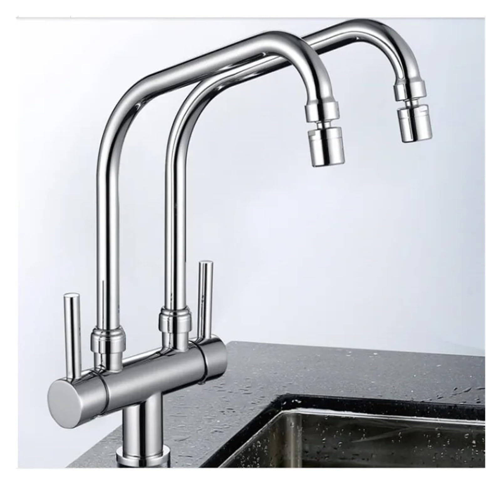 Robinet mitigeur de cuisine double usage avec bec orientable 360°