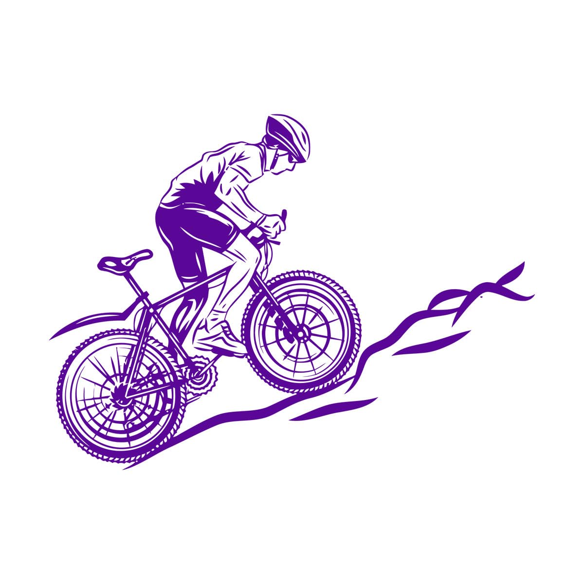 Cycle Racing Bike Bicycle Vinyl Decal Bike Sports Wall Sticker Mural Decal Decor Art Boy Playroom Bedroom Poster Small - 42x57cm — image 1