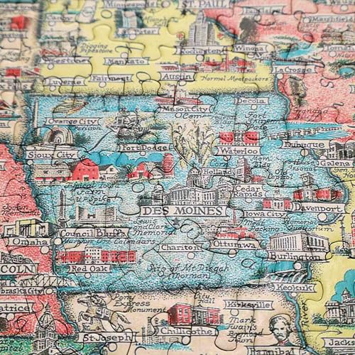 Rompecabezas TDC Games USA en Forma - America the Wonderland - Mapa Pictórico de los Estados Unidos 1940’s, 1000 Piezas, 31 pulgadas de Largo miniatura 4