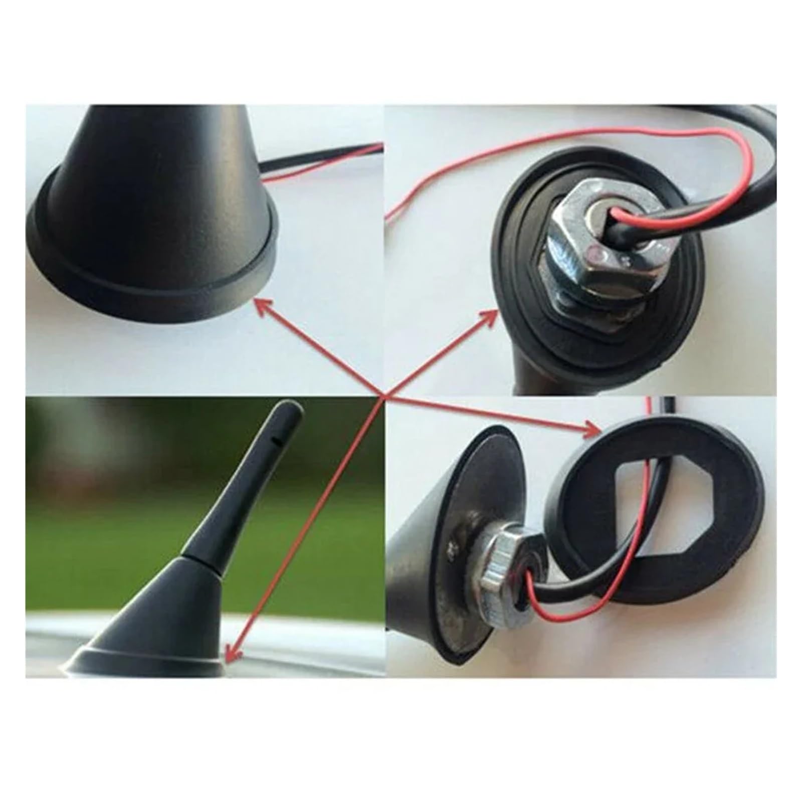 Guarnizione base antenna adatta for Alfa Romeo 147 2000-2010 guarnizioni per antenne sul tetto(2pc)