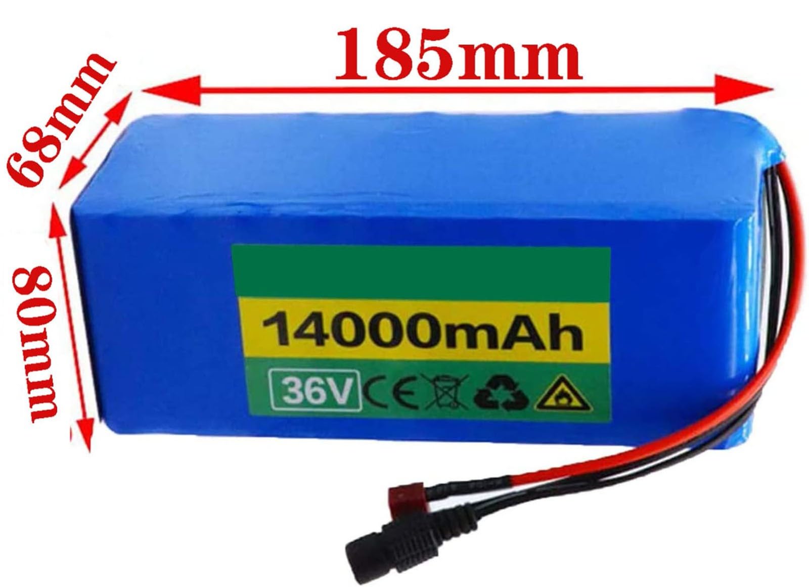 36V 14AH E-Bike Pedelec Batería 36V 14AH 10S4P Paquete De Batería para Bicicleta Eléctrica Batería De Alta Potencia con Cargador para 100W-750W Motores