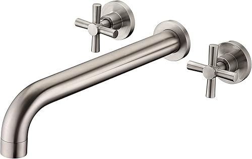 Miniatura 8 de sumerain Grifo de bañera de montaje en pared para baño, boquilla extra larga con alto flujo, acabado cromado Cromo