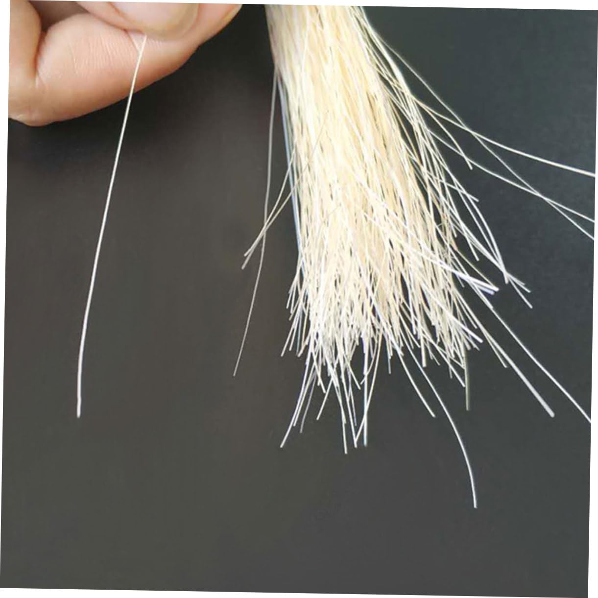 VICASKY 12piezas Pelo De Para De Violín Accesorios Prácticos Para Reparación De Instrumentos Cabello Natural Para Violines Color Khaki