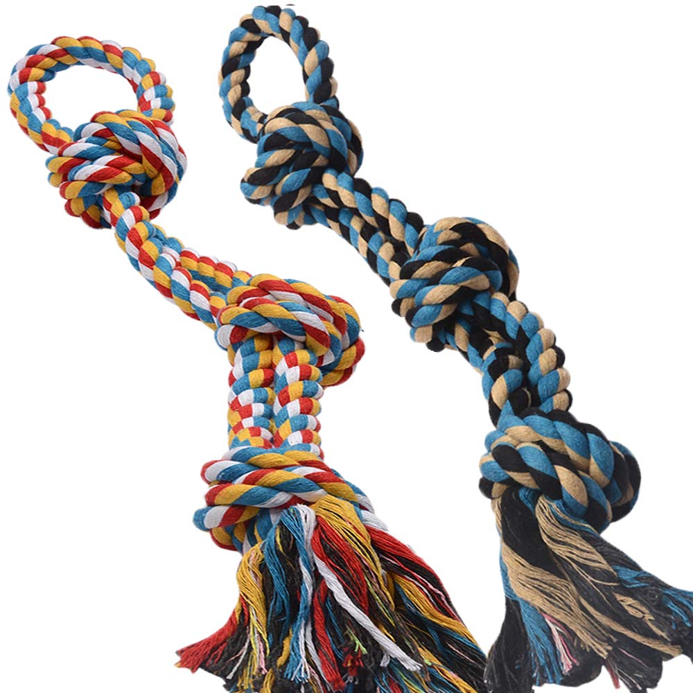 XL Dog Rope Toys for Aggressive Chewers - Set of 2 Heavy Duty ...