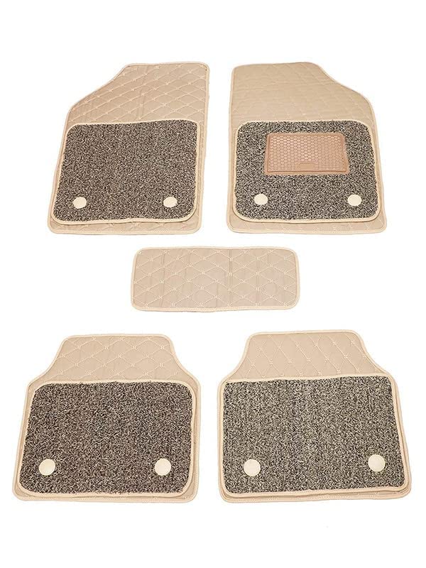 Image of CARNEST 7D Luxury Leather Car Floor Mat | 100% Waterproof, Dustproof & Anti-Slip | Universal Fit Compatible with (Dzire 2017,Black)