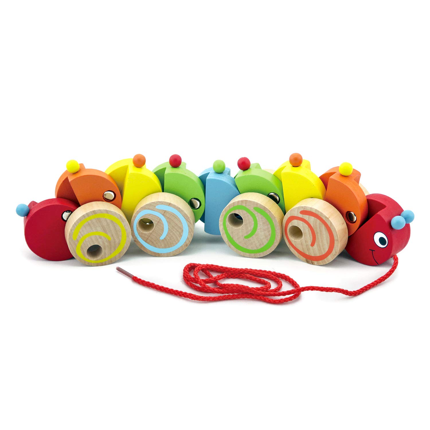 VIGA Toys 59950 Pull Animal-Caterpillar