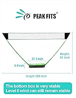 Vista 6 de Portable Badminton Net Set,Folding Volleyball Badminton Net,4 Professional Graphite Badminton Racket,8 Racket Grip Tape,4 Shuttlecocks,Family