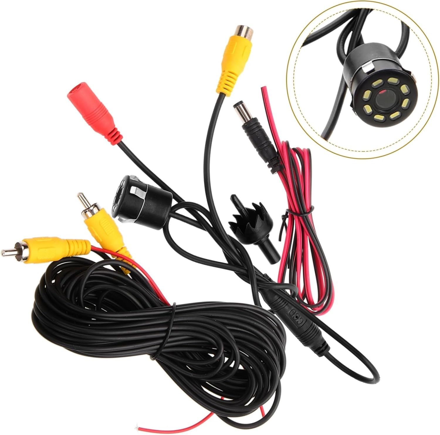 Kozdiko Car Rear View Reverse Parking Camera with HD Night Vision 8 LED Waterproof Compatible with Toyota Taisor-image-40