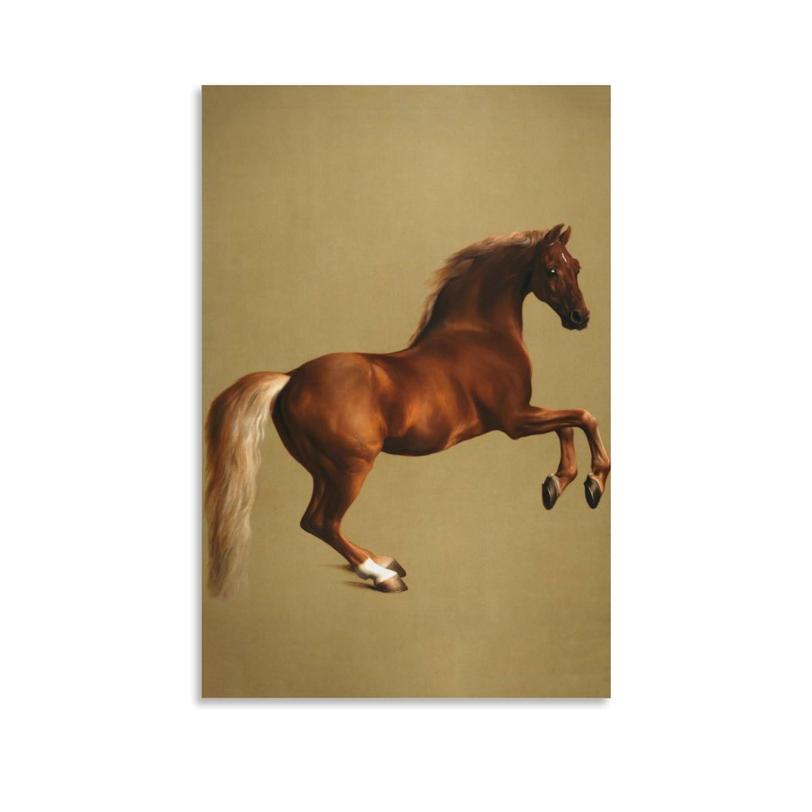 Xuxuecc Unframe George Stubbs Wall Art Prints Paintings Poster Whistlejacket Room Aesthetic Print Art Wall Painting Canvas Modern Bedroom Decor 12X18inch(30X45cm)