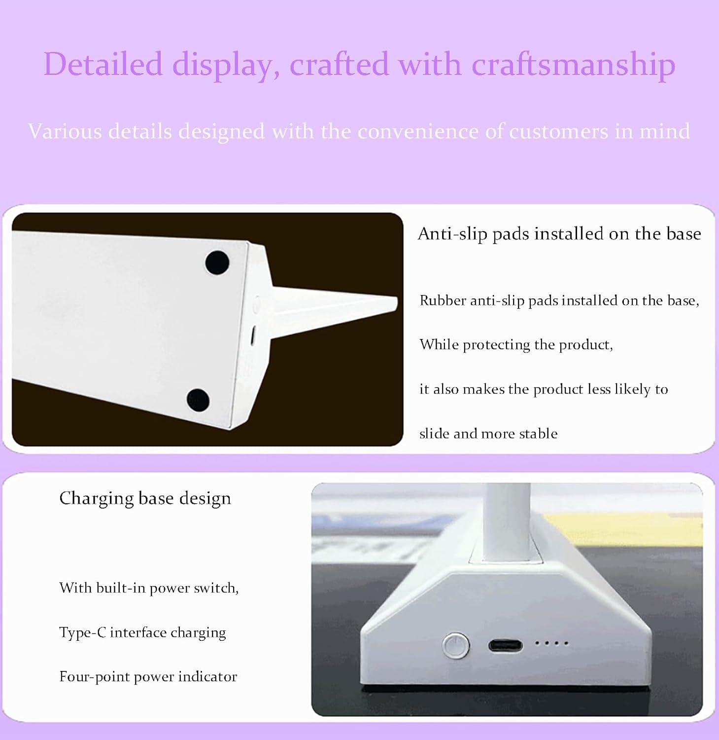 Expositor publicitario de doble cara con base, soporte de menú recargable, soporte de menú de mesa iluminado para oficina, tienda