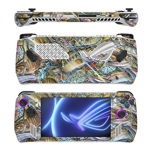 Image of MightySkins Carbon Fiber Skin Compatible with Asus ROG Ally - Action Fish Puzzle | Protective, Durable Textured Carbon Fiber Finish | Easy to Apply