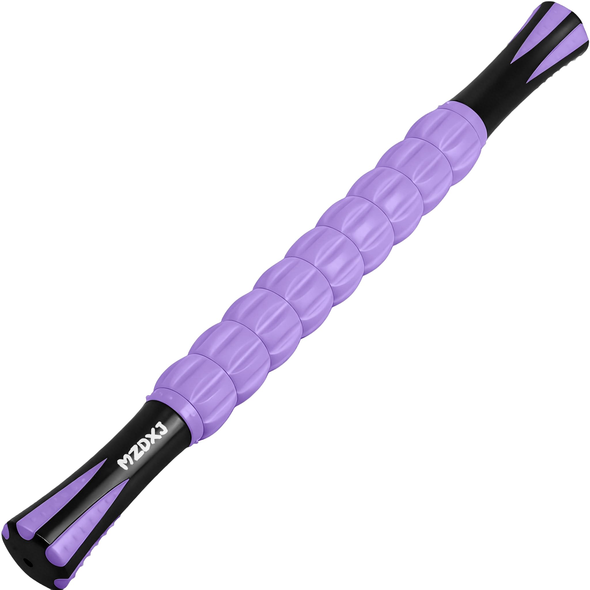 Muscle Roller &amp; Massage Roller Stick for Athletes - Lymphatic Drainage Support, Relieves Muscle Soreness, Cramping &amp; Tightness - Targets Legs, Arms, Back &amp; Calves （Purple Wheel）