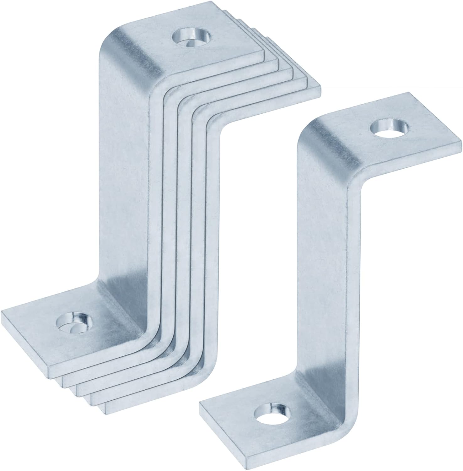 6 Pcs 2 Hole Heavy Duty Z Shape Strut Channel Connector Bracket, Fit for ½” Bolt in