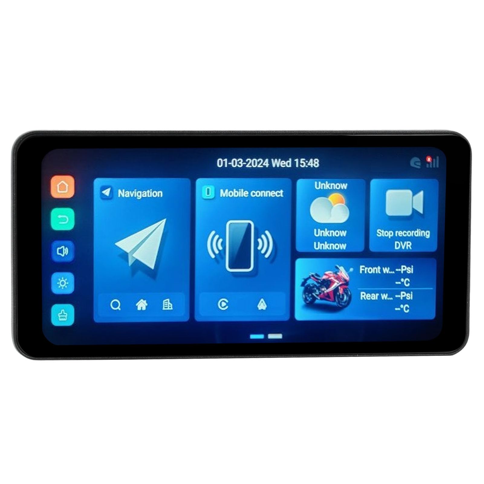 Pyhodi Navigateur GPS pour Moto, écran Haute Résolution étanche de 7 Pouces, Double connectivité, sécurité Supplémentaire avec Caméras Avant et Arrière pour la Conduite, Pyhodi86v1sohuwf