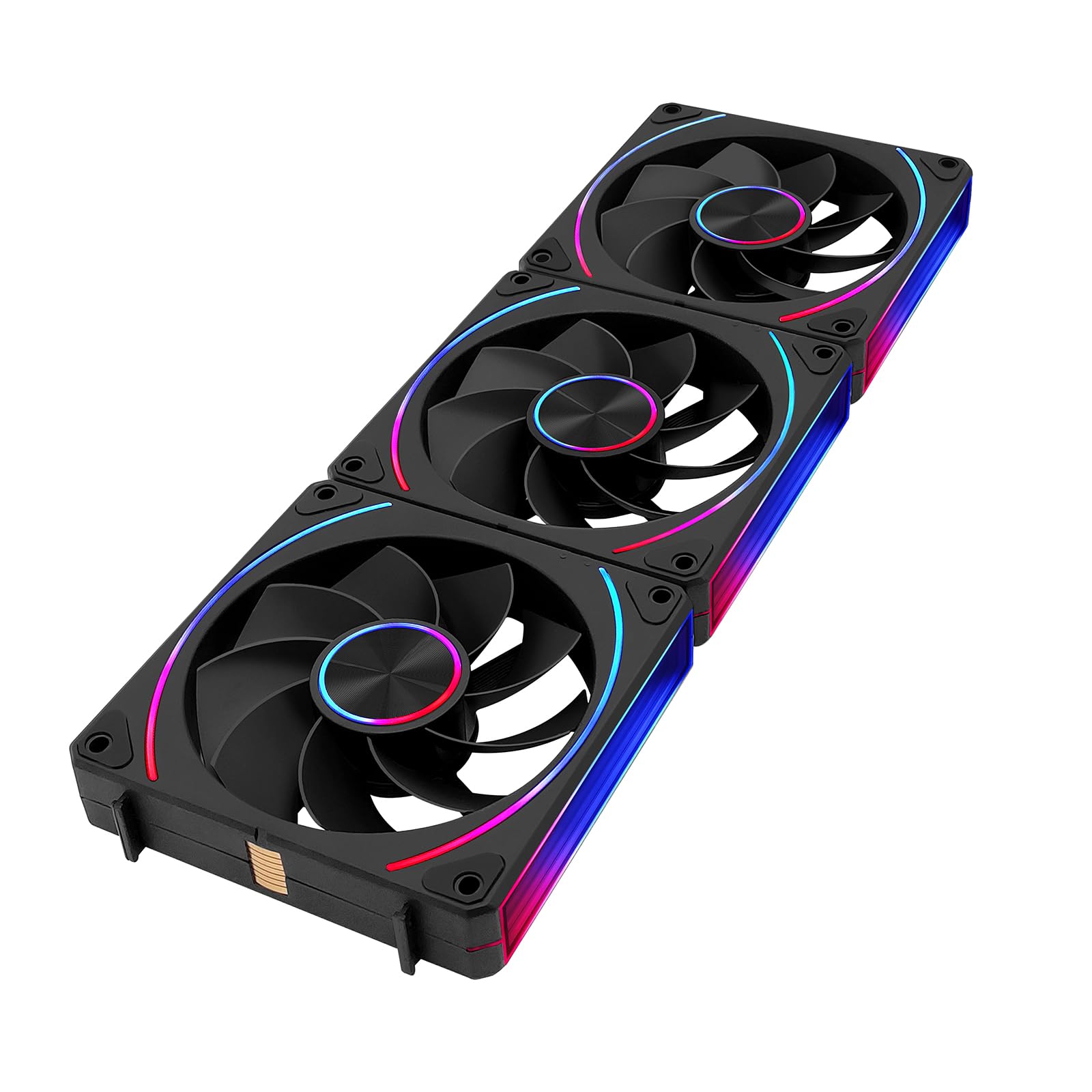 EY120PRO 120mm Reverse Fans | 1800RPM PWM Fans| Daisy Chain Connection | 3Pack Black