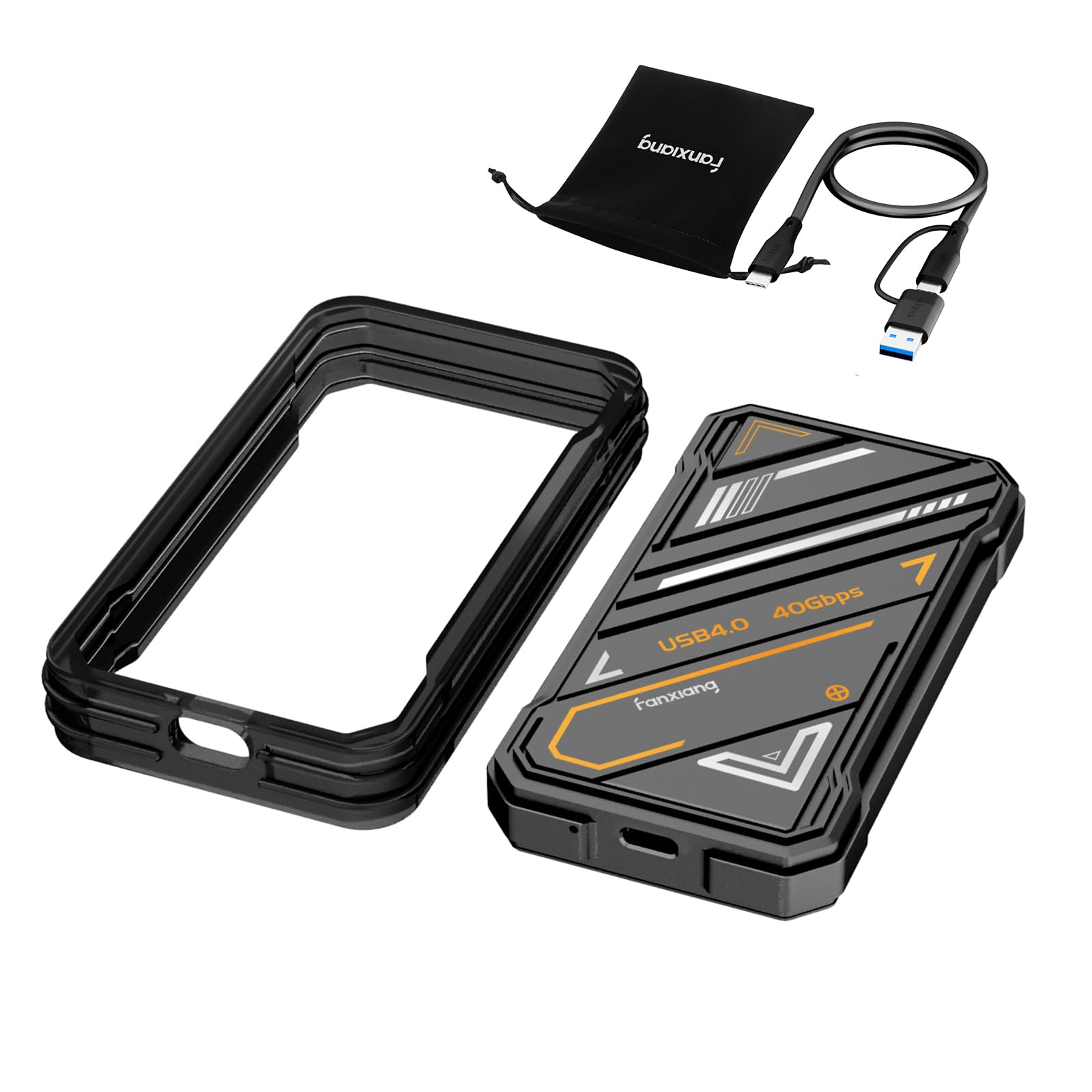 fanxiang Extreme SSD Esterna 1TB - USB 4.0 + Tipo C Ultra Veloce Fino a 3700Mo/s - Unità a Stato Solido Portatile e Antiurto per PC, PS5/PS4 (Pro), Xbox, Mac, Laptop, Wii U, TV, Windows - PS3000