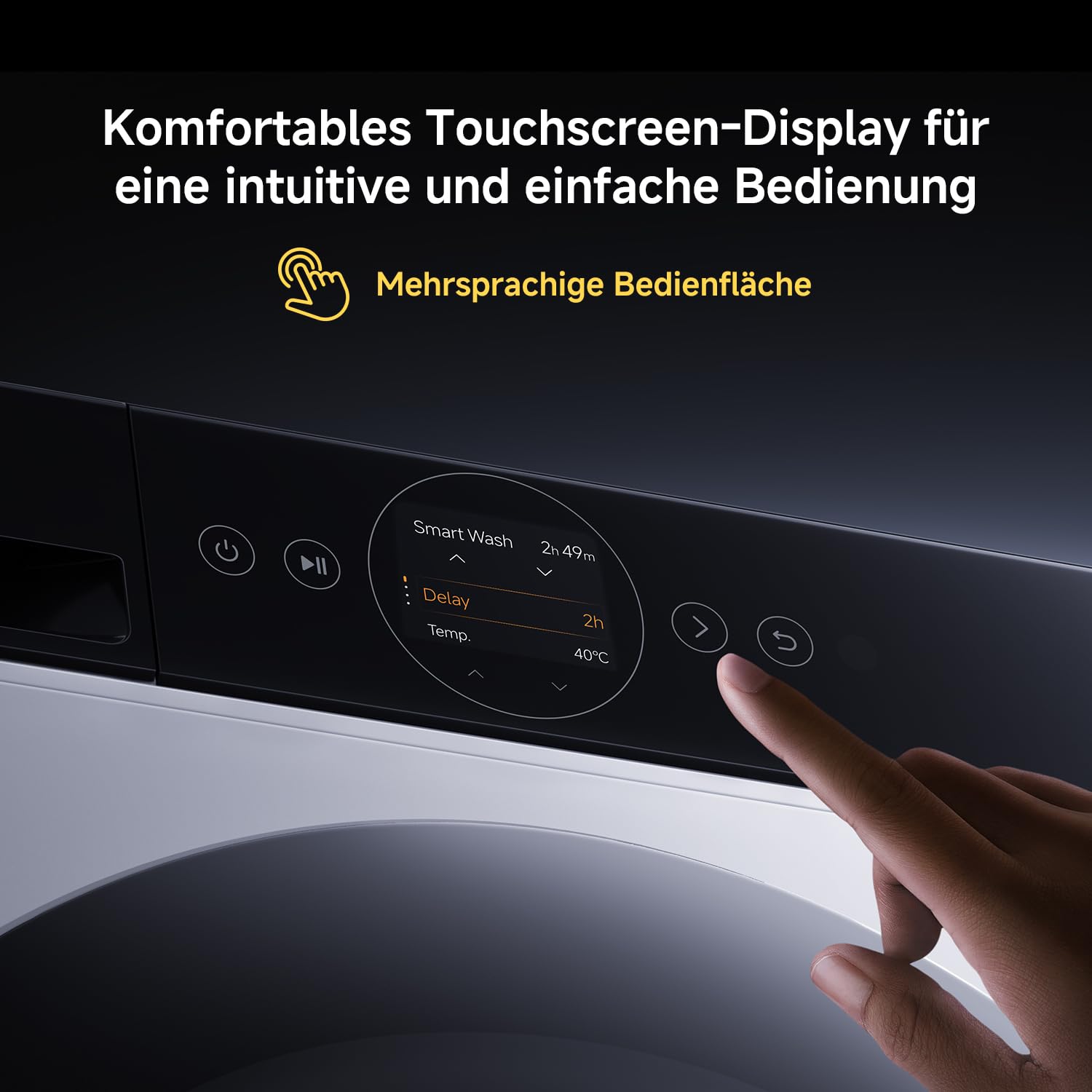 Xiaomi Mijia Front Load Washer Dryer Pro 9 kg Waschen / 6 kg Trocknen | Automatische Dosierung, Direktantrieb, Schnellwäsche, Auffrischen & Dampf-Hygiene, App-Steuerung, Weiß, A-25 % Wascheffizienz