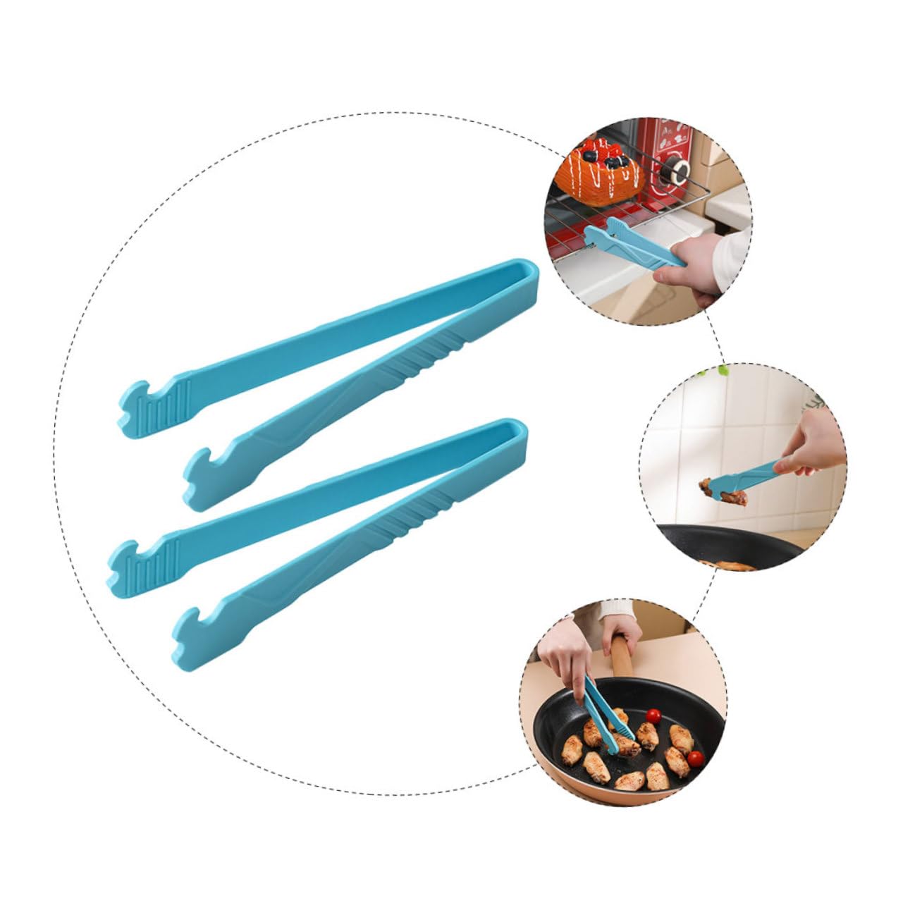 ifundom 4 Set Pinze Professionali Per Alimenti Ergonomiche Per Grigliate E Servizio Facili Resistenti Utensili Per Bbq Pasta E Pane 2 Pezzi * 4