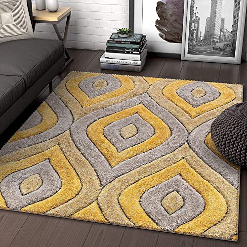 Image of Carpet for Hall | Carpet for Living Room |8X11 FEET Rugs for Bedroom | Carpet | Rug for Living Room | Carpet & Rugs for Home Decor | Carpet for Bedroom Floor (Multi NAIN Yellow)