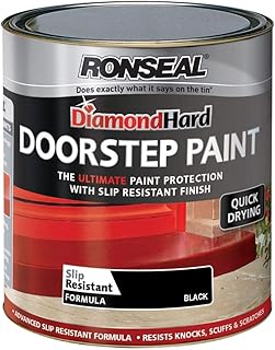 Ronseal DHDSPB250 Diamond Hard Doorstep Paint Black 250ml(Packaging may differ)