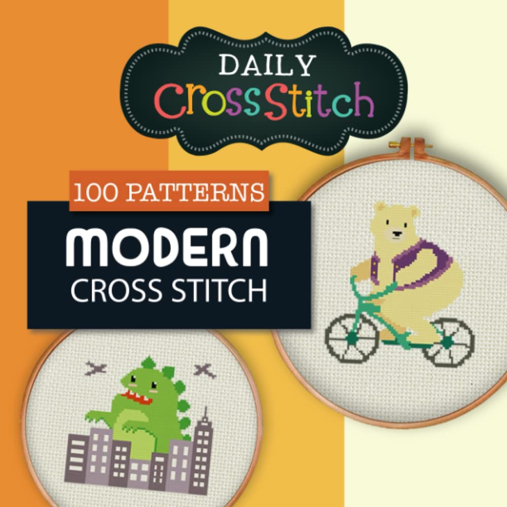 100 Modern Counted Cross Stitch Patterns: Daily Cross Stitch 100 Modern Book