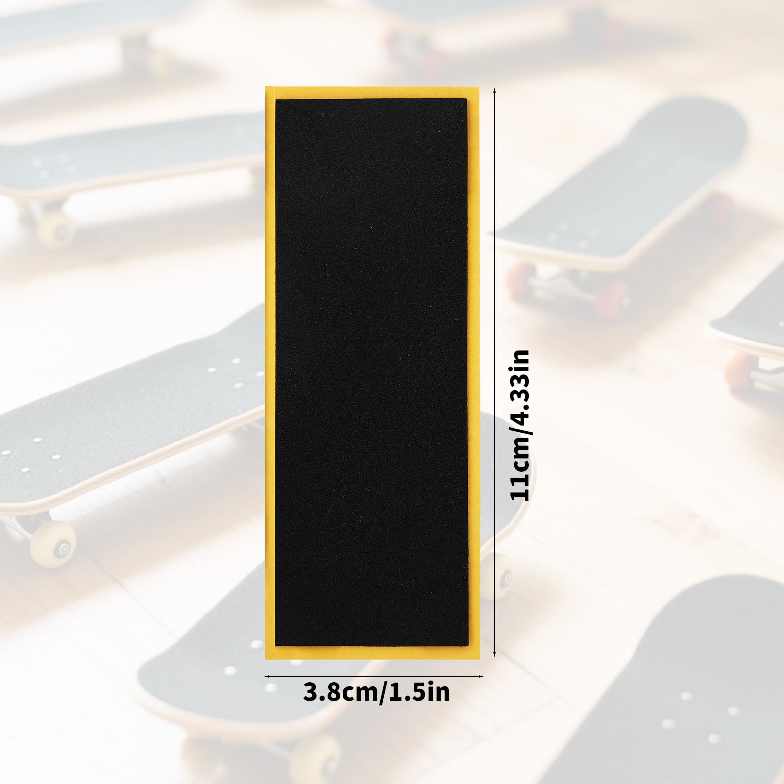 30szt PRO Taśma Chwytna Fingerboard, 110x38mm Piankowe Antypoślizgowe Paski Chwytne do Fingerboard Skateboards Mocne Samoprzylepne Naklejki Taśma Piankowa do Zabawek Palcowych (Czarny)