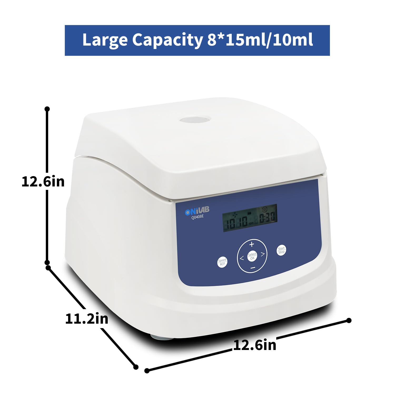 ONiLAB 'S wirówka naukowa 300-4000 obr./min, 1860 x g RCF, laboratoryjna wirówka do naczyń 8 x 15 ml i PCR, niski poziom hałasu ≤ 55 dB