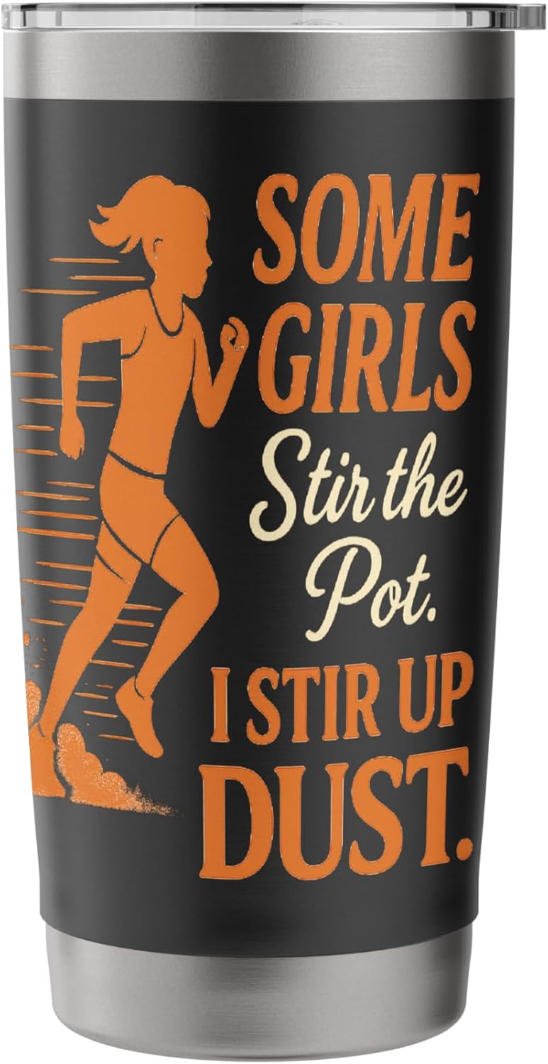 Funny Track & Field Cross Country Runner Sprinter Athlete Stainless Steel Insulated Tumbler - Image 3