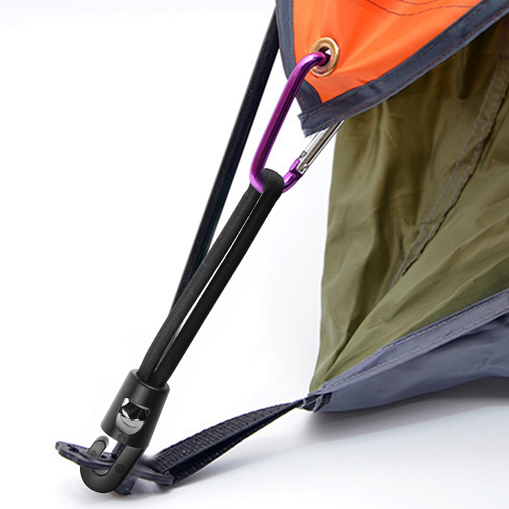 35 szt. krótkich sznurków bungee z haczykami, wytrzymałe paski bungee z haczykami, 25 cm, odporne na promieniowanie UV, czarne, bungee, elastyczne paski z haczykiem, do zabezpieczania bagażu, mebli