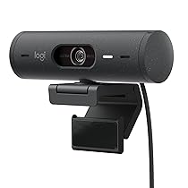 Logitech Brio 500 Webcam Full HD Correzione Luce, Show Mode, Microfono Riduzione del Rumore, Copertura Privacy, Streaming, Funziona con Microsoft Teams, Google Meet, Zoom, Cavo USB-C – Grafite