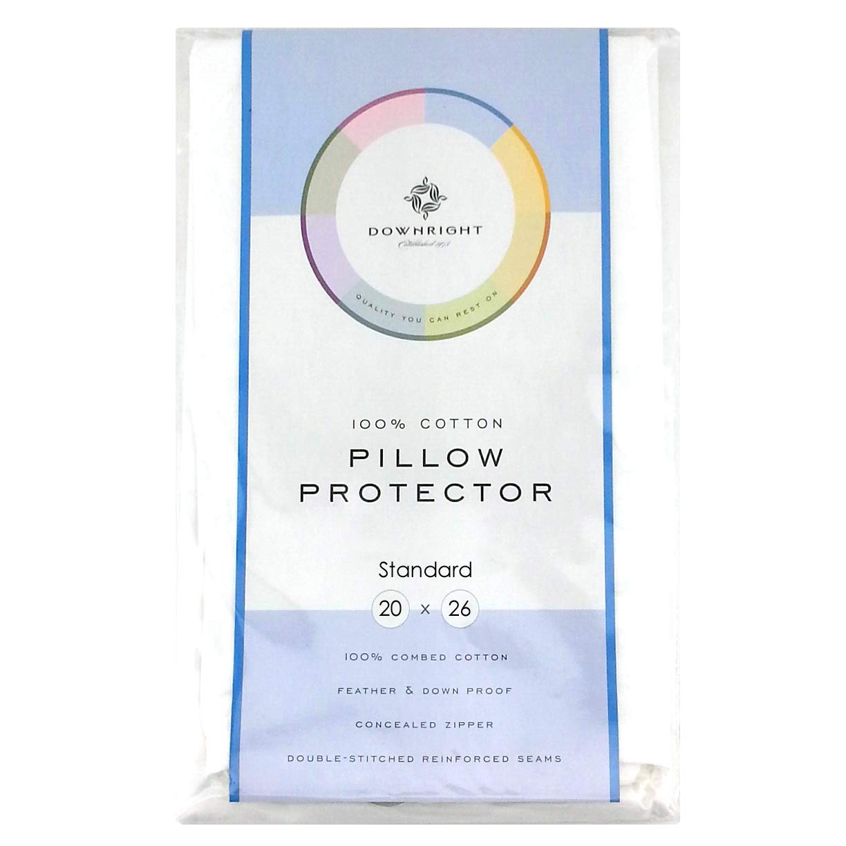 Downright Ltd. 100% Cotton Pillow Protector (1, Standard (20
