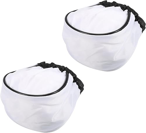 PATIKIL Tapa difusora de rebote flash, 2 unidades, universal, suave, elástica, para linterna, fotografía, cámara, luz de velocidad, color blanco