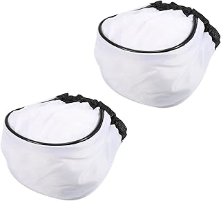 PATIKIL Flash Bounce Diffuser Cap, 2Pcs Cloth Universal Mini Soft Elastic Mouth Cap Cover for Flashlight Photography Camera Speed Light, White