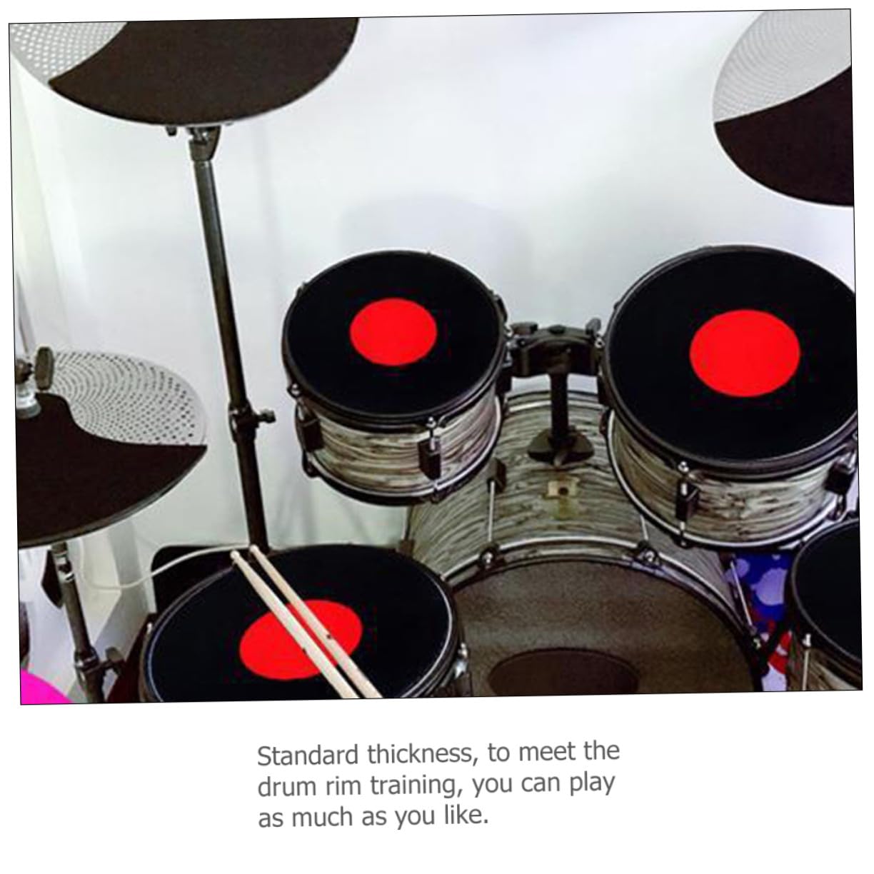 8 Stück Teiliges Drum Dämpfer Pad aus Schallabsorbierendem Wiederverwendbar Leichte Silent Drum Matte für Präzise und Geräuscharmes Schlagzeug Üben