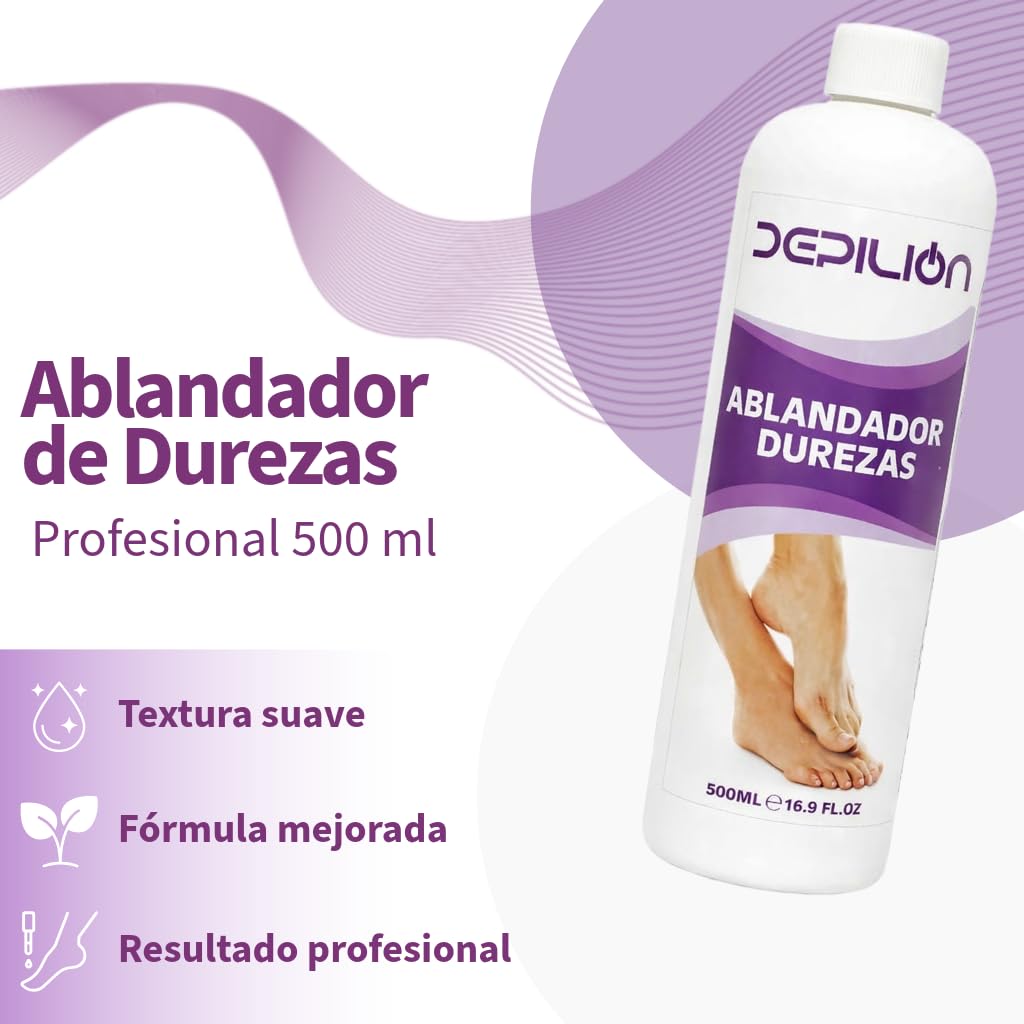 Ablandador de Durezas y Callos Profesional 2 x 500ml | Eliminador de Callos en Pies, Reblandece Callosidades Rápido | Tratamiento Pedicura Fácil y Eficaz
