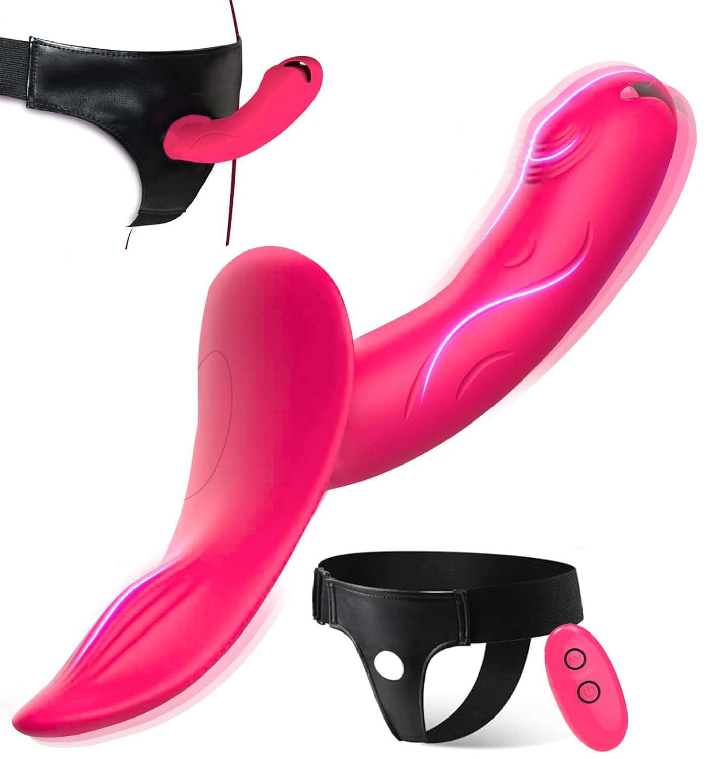Consoladores Cinturones Vibradores Arneses Sexuales Strap-on Consolador Sexual para Mujer con Vibración Clítoris Dildo Anal, Penes de Juguete para Lesbianas, Juguetes Eróticos para Pareja Sexuales