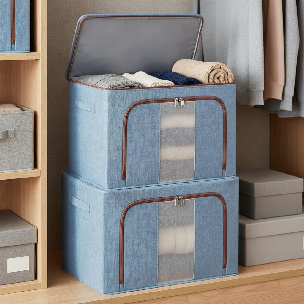 Faltbare Aufbewahrungsbox aus Stoff, 100 l (60 × 42 × 40