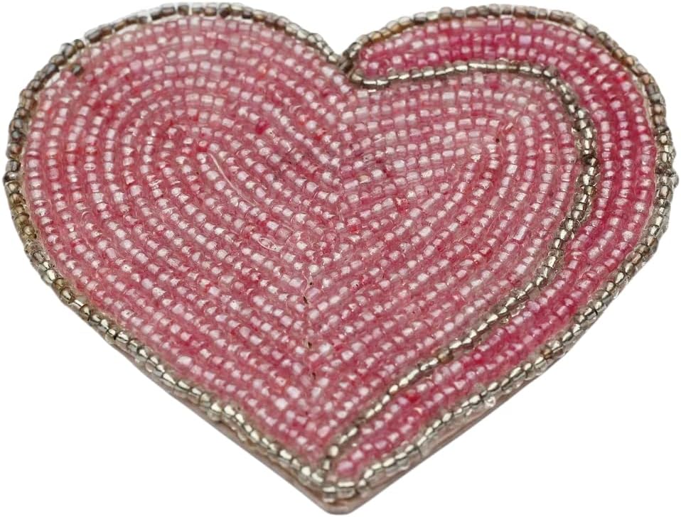 Pink Heart Decorations Beaded Tea Coaster Gift for Her