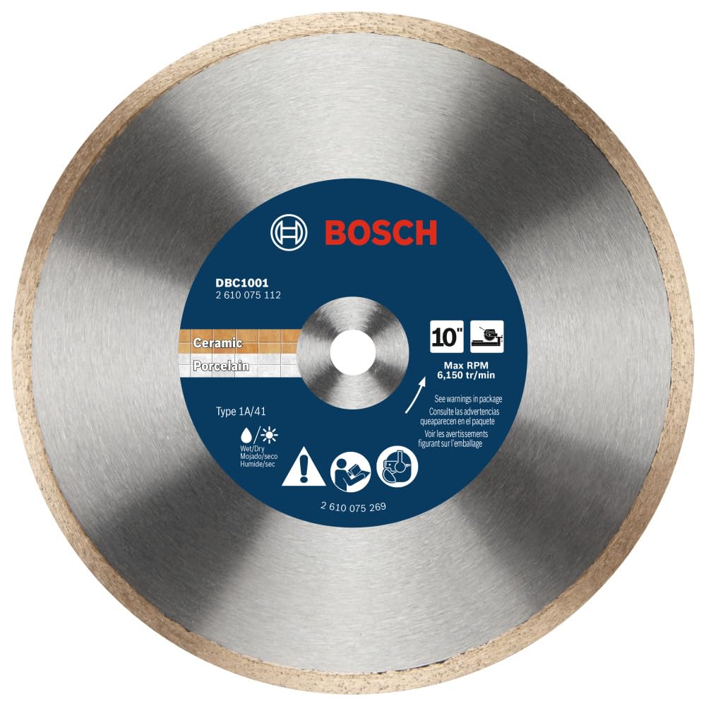 DBC1001 10 in. Continuous Rim Diamond Wheel for Precise Cuts