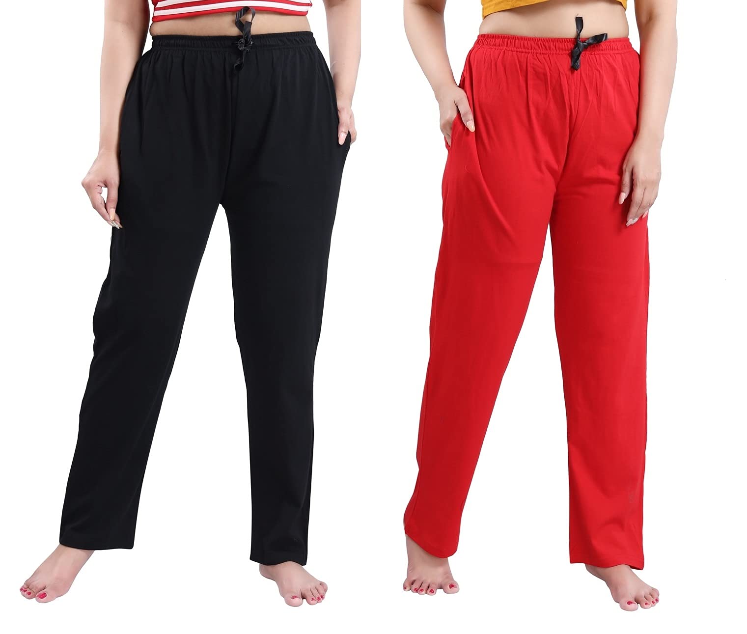 fabme Women's Pyjama with Drawstring, Pack of 2-picture-46