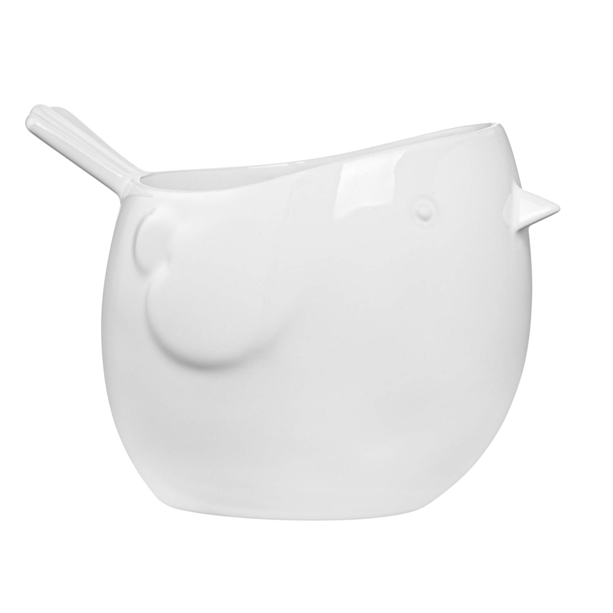 Torre & Tagus 902652A Finch Bird Ceramic Planter, White