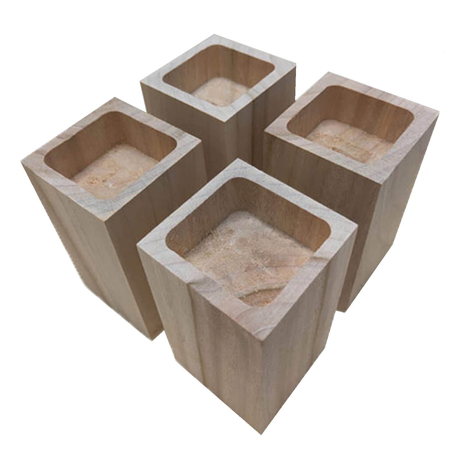 Zcru004 Height 10 Cm Furniture Raisers Bed Riser Furniture Risers Furniture Legs For Beds/Sofas/Chairs Heavy Duty Wooden Bed Lifts Raise The Height Of The Furniture 4-Piece Set (8X8cm)