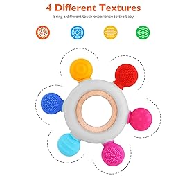 akolik Baby Teething Toys, Teething Relief Toy, BPA Free Baby Chew Toys Infant Toys Newborn Accessories, Teethers for Babies 0-3-6-9-12 Months Old Boys Girls