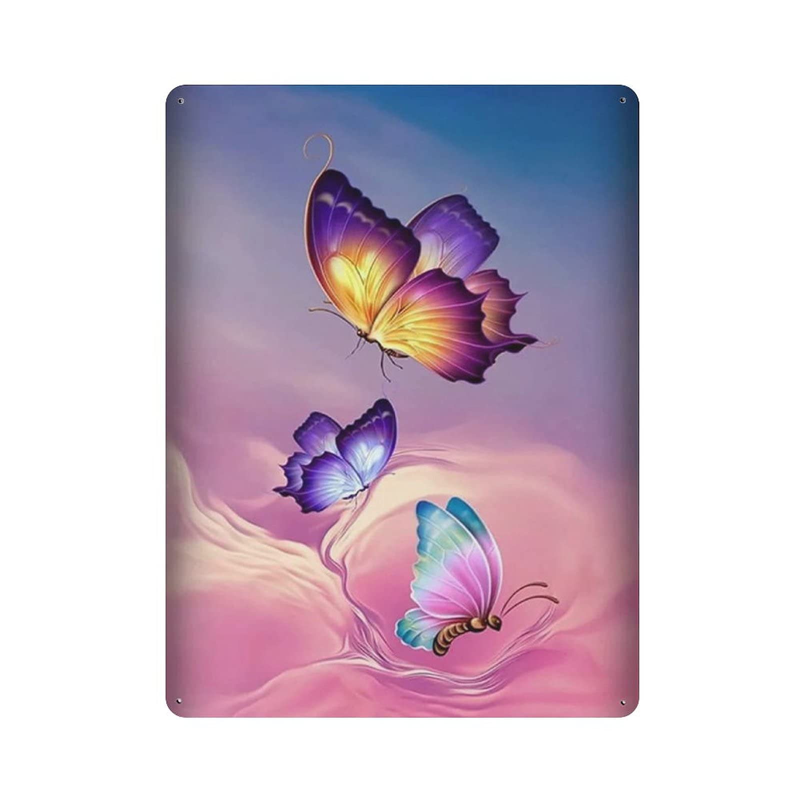 rayprint Animal Butterfly Vintage Iron Home Bar Wall Decor Art Print Poster Restaurant Decor 16x12in (40x30cm)