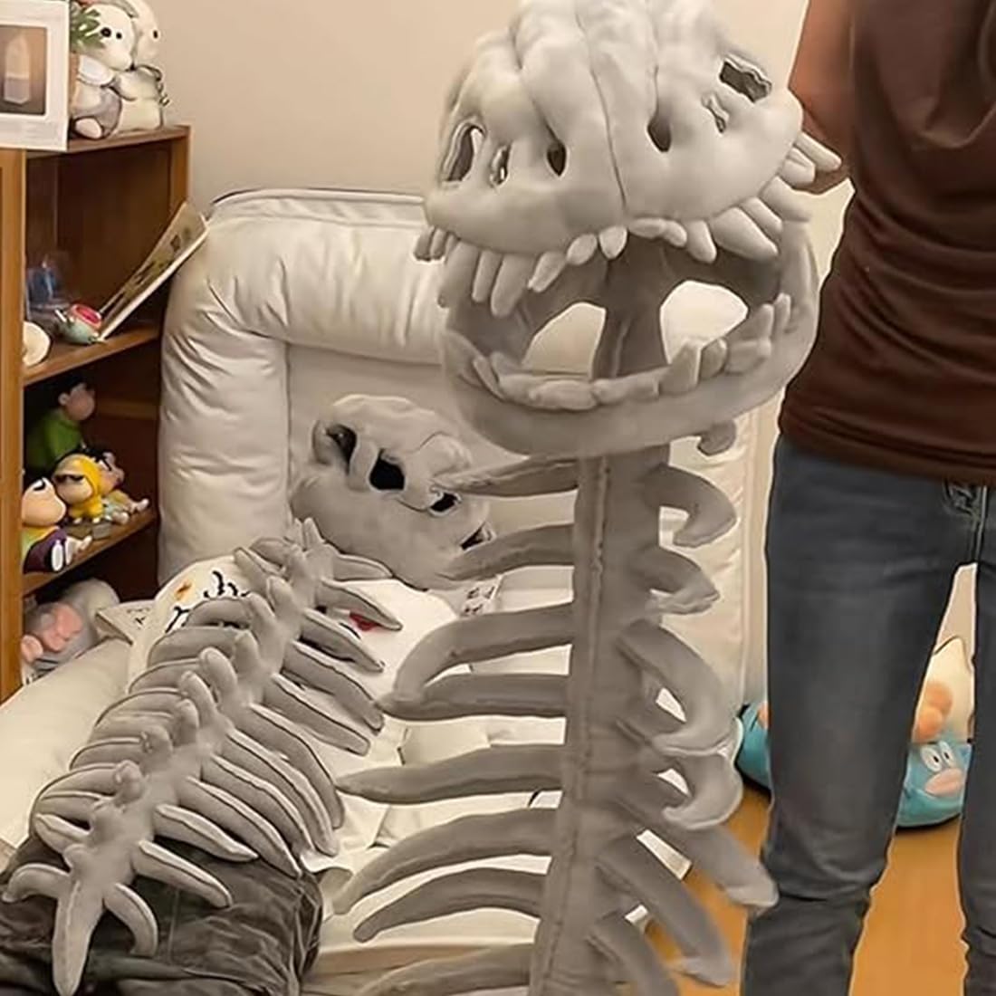 Novità 2027 Scheletro Dinosauro da Indossare 3D Realistico | Morbido costume da dinosauro per Halloween, cosplay, travestimenti, feste e fotografie